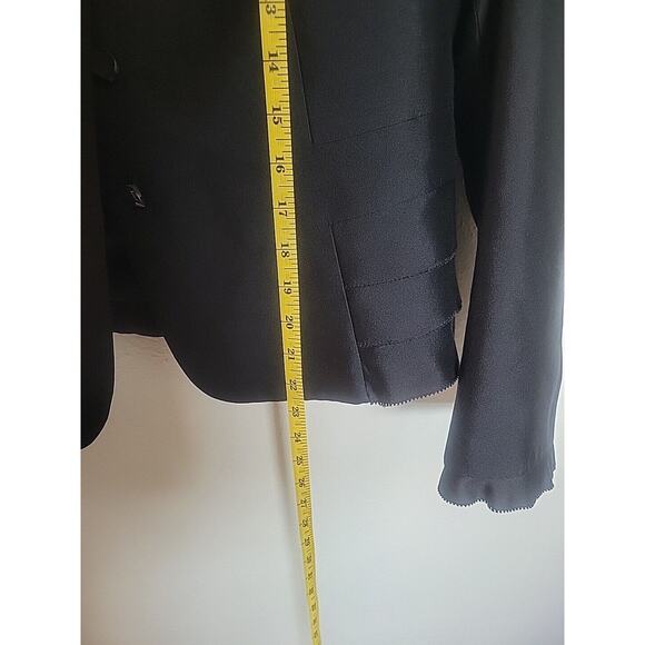 Vintage Albert Nipon Skirt Suit Women 10 Black Wool & Silk Lined Blazer Career - Picture 14 of 16
